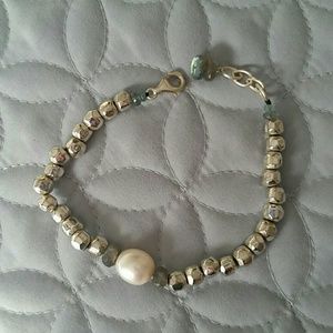 Silver Bead Labradorite Bracelet